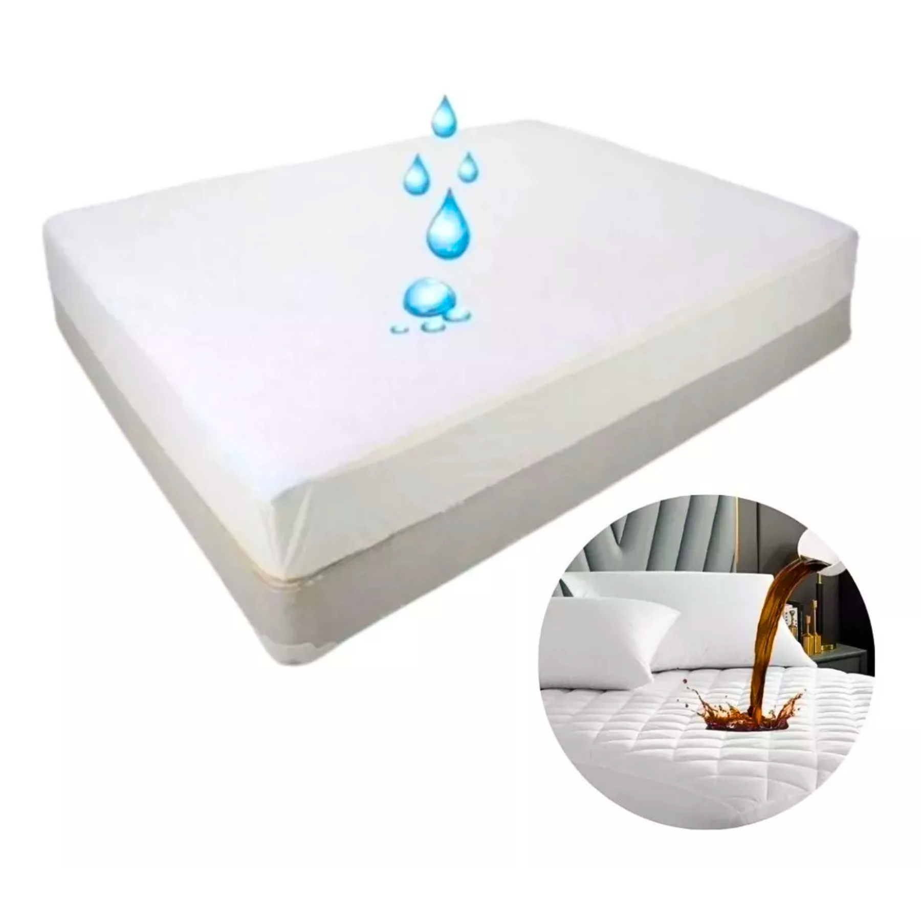 🛏️ Cubre Colchón Impermeable 💦 ¡Protege tu Sueño! 😴 ¡Envío GRATIS! 🚚