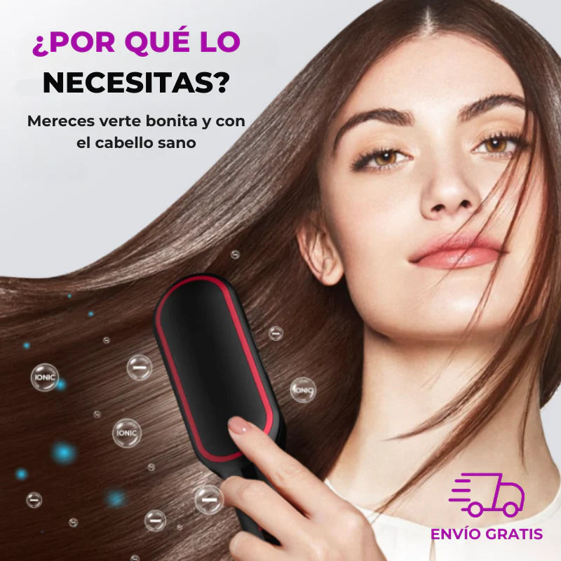 Cepillo Alisador Hair Straightener Brush