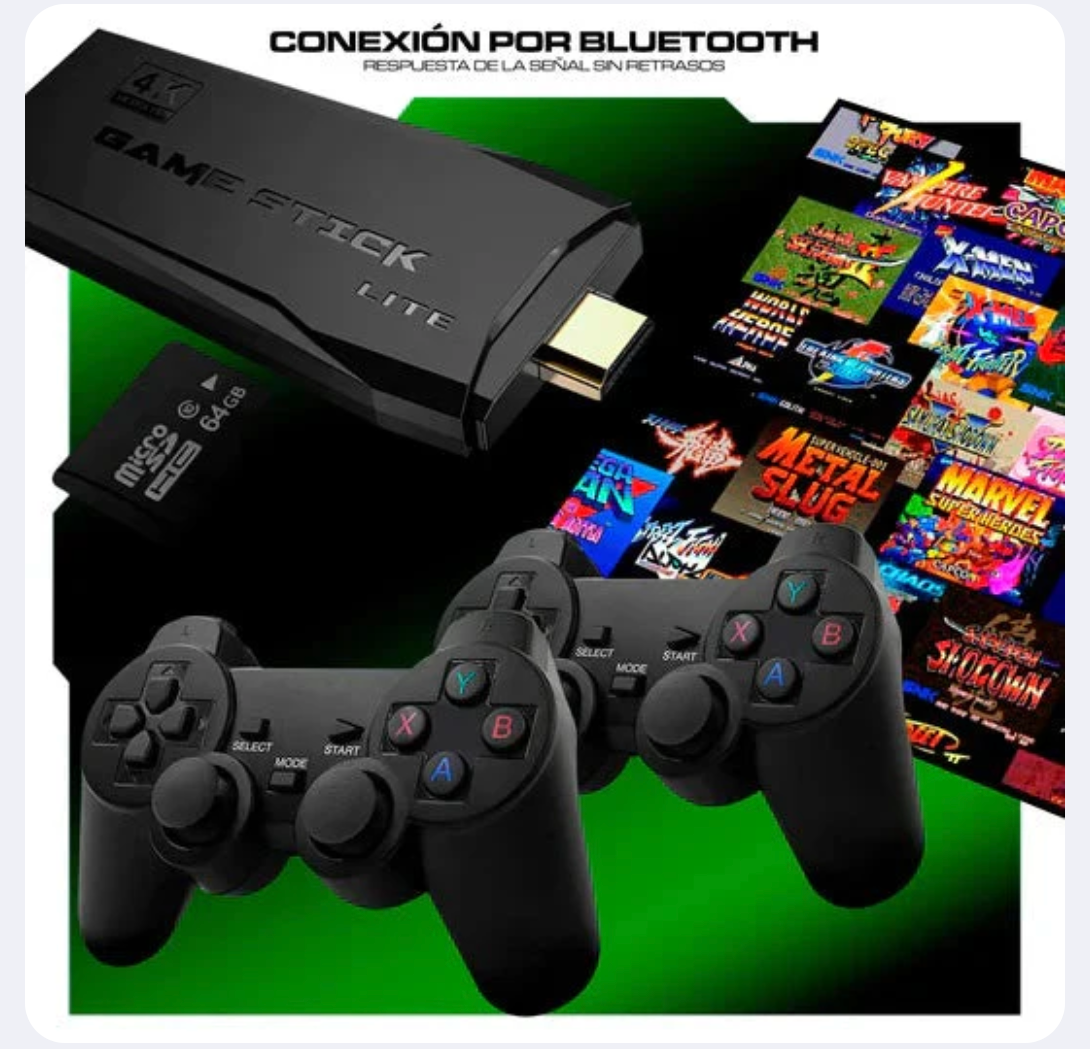 "🎮🔥 Consola Game Stick 64GB ¡Diversión Infinita! Envío GRATIS! 🚚✨"