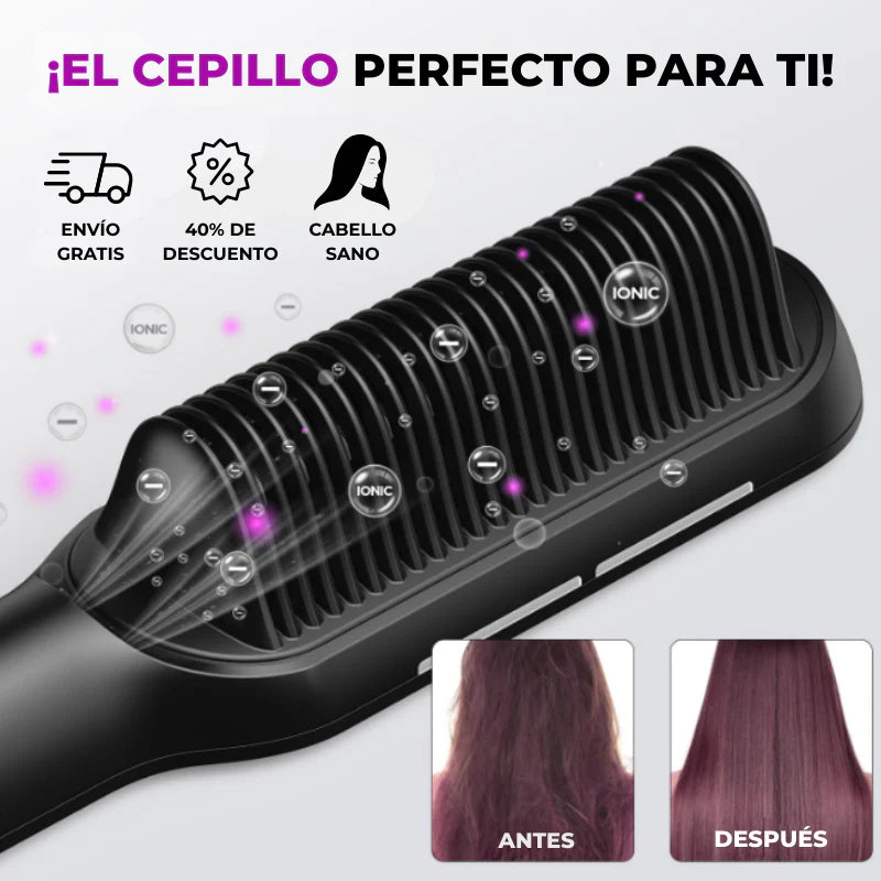 Cepillo Alisador Hair Straightener Brush